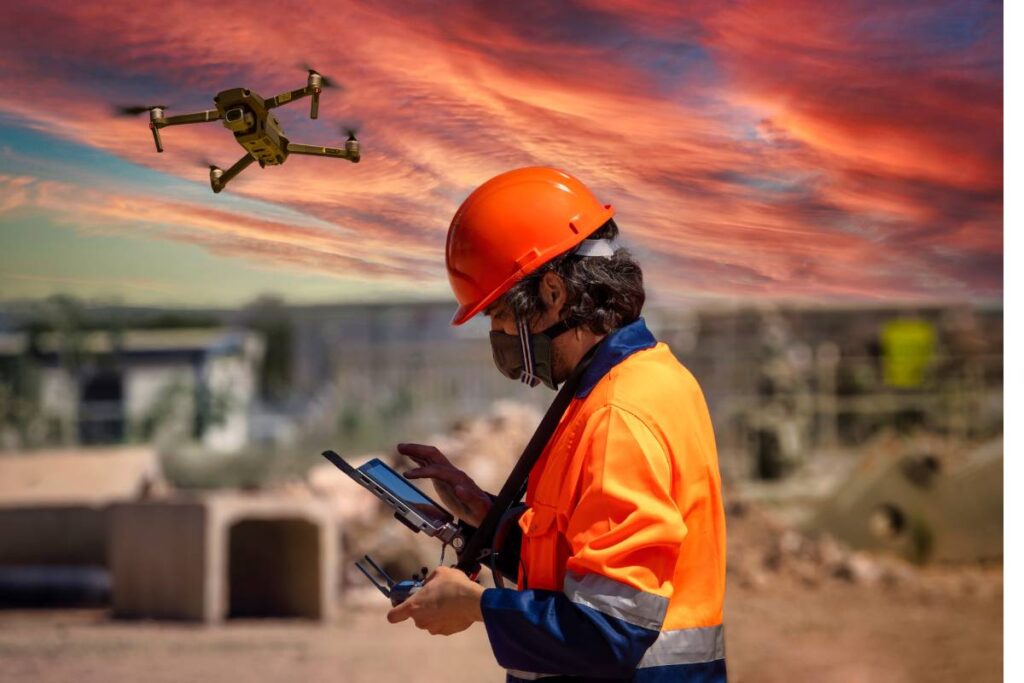 drone in modern fire restoration