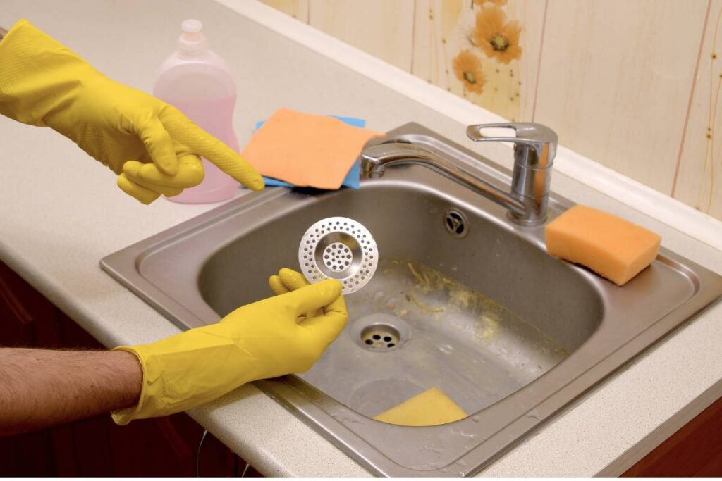 clean drain and faucets