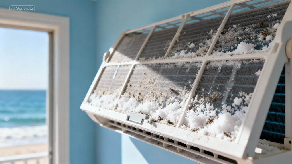 AC air filters in coastal homes