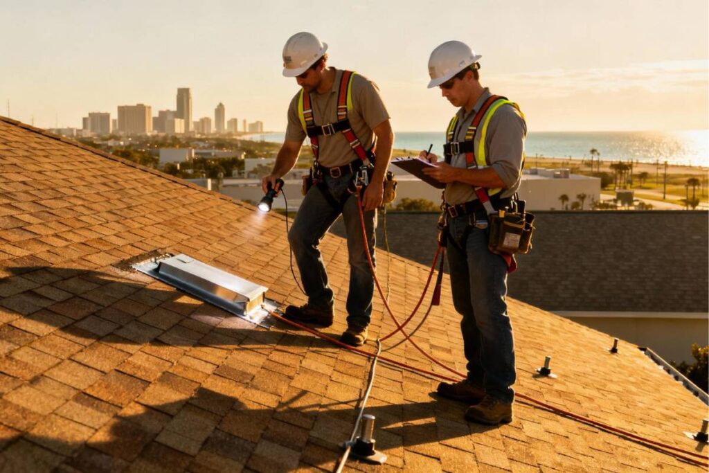 common roof issues in Corpus Christi - technicians