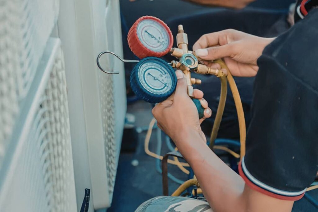 AC running but not cooling - low refrigerant levels
